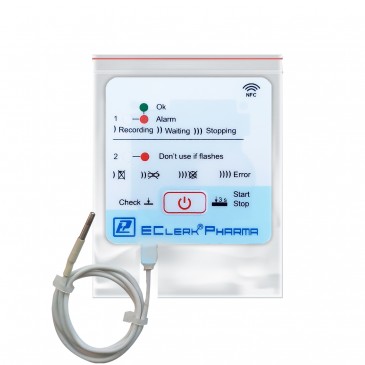 Автономные терморегистраторы (термоиндикаторы, электронные термописцы)  EClerk-Pharma-NFC-I-e