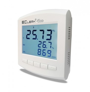  Измеритель-регистратор EClerk-Eco-М-RHTС-11 температуры, относительной влажности, уровня CO2 в воздухе, с дисплеем